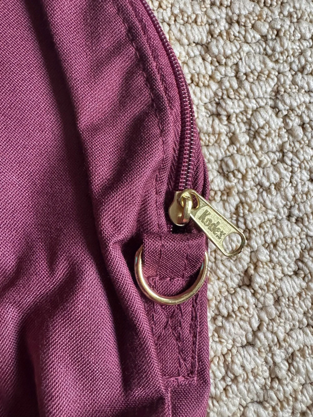 Dunlop Deluxe Golf Bag Travel Cover - Burgundy with Tan Accents